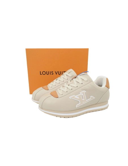 LV BUTTERSOFT Sneaker Lambskin/Plain Calf Leather Beige 1AIKJ4