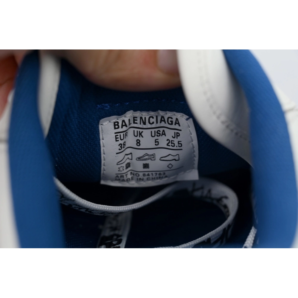 Balenciaga Hamptons Worn-out Trainers White Skyblue 841765 WCURB 9141