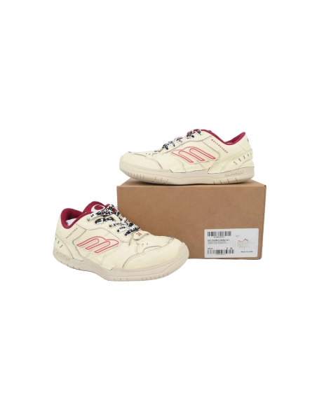 Balenciaga Hamptons Worn-out Trainers Beige Red 841765 WCURB 9141