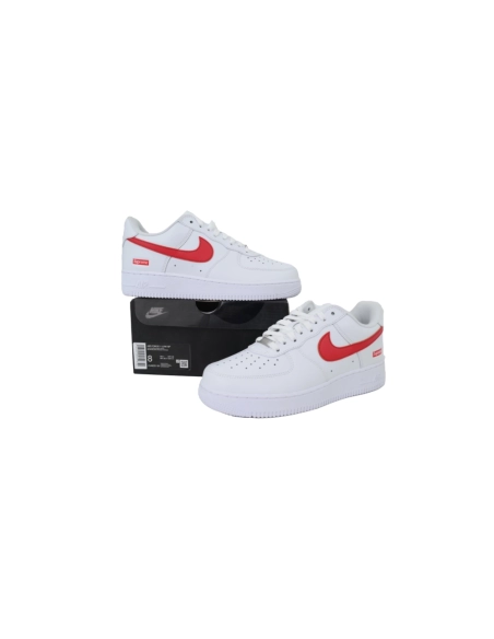 Nike Supreme x Air Force 1 LowBox Logo-Speed RedShanghai Exclusive CU9225-101