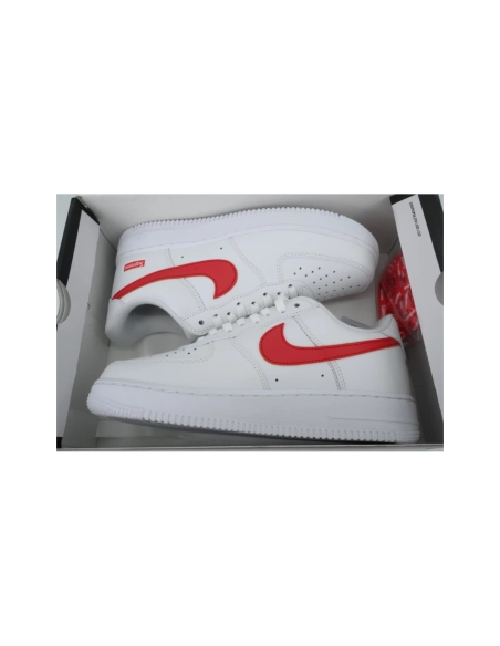 Nike Supreme x Air Force 1 LowBox Logo-Speed RedShanghai Exclusive CU9225-101