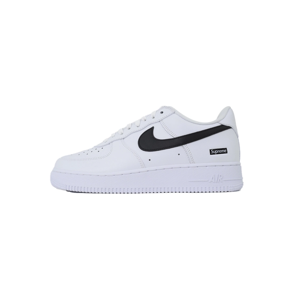 Nike Supreme x Air Force 1 Low Box Logo - White Black CU9225-102