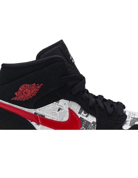 AIR JORDAN 1 MID SE NEWSPAPER 852542 061,AIR JORDAN 1 MID,Air Jordan