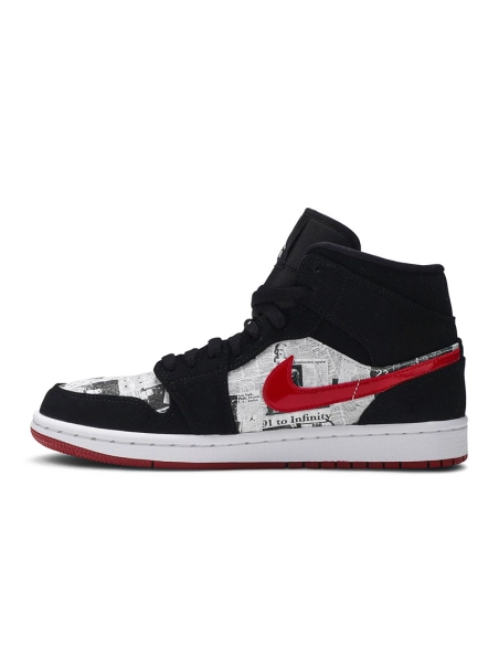 AIR JORDAN 1 MID SE NEWSPAPER 852542 061,AIR JORDAN 1 MID,Air Jordan
