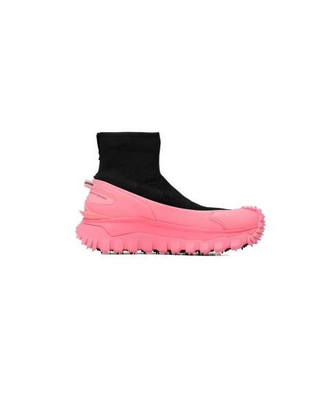 Moncler Trailgrip Knit High Top Sneakers Black Pink