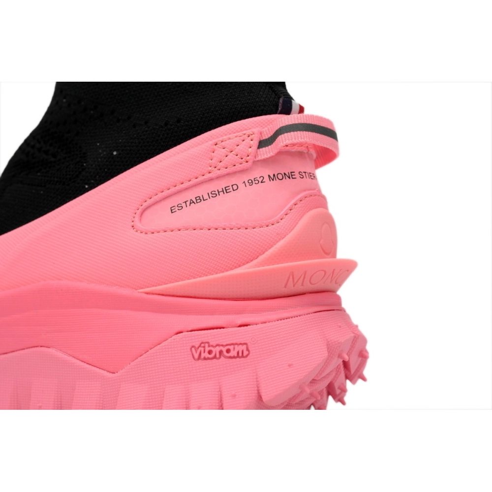 Moncler Trailgrip Knit High Top Sneakers Black Pink