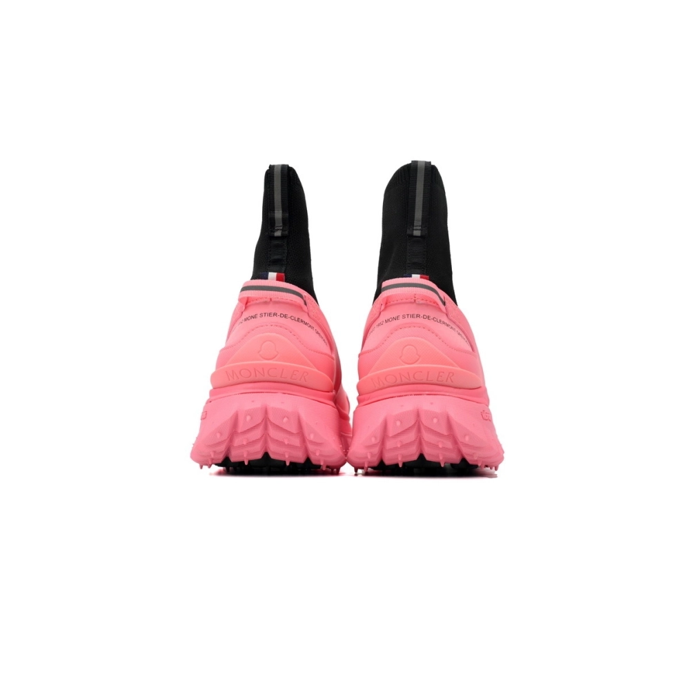 Moncler Trailgrip Knit High Top Sneakers Black Pink
