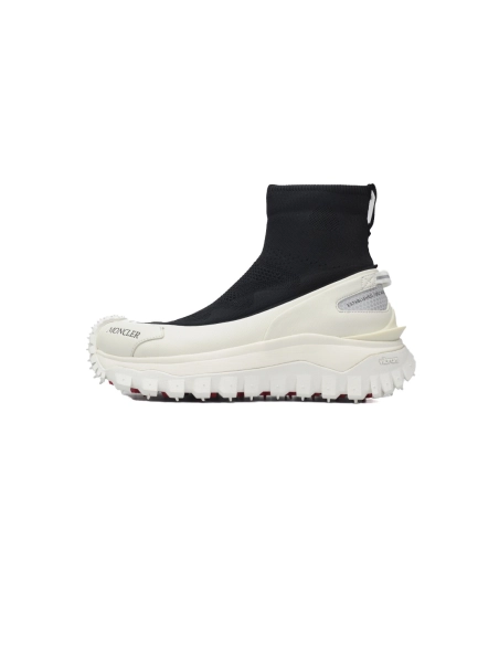 Moncler Trailgrip Knit High Top Sneakers Black White