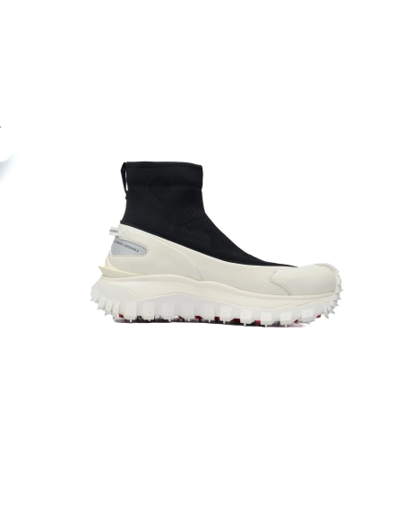Moncler Trailgrip Knit High Top Sneakers Black White