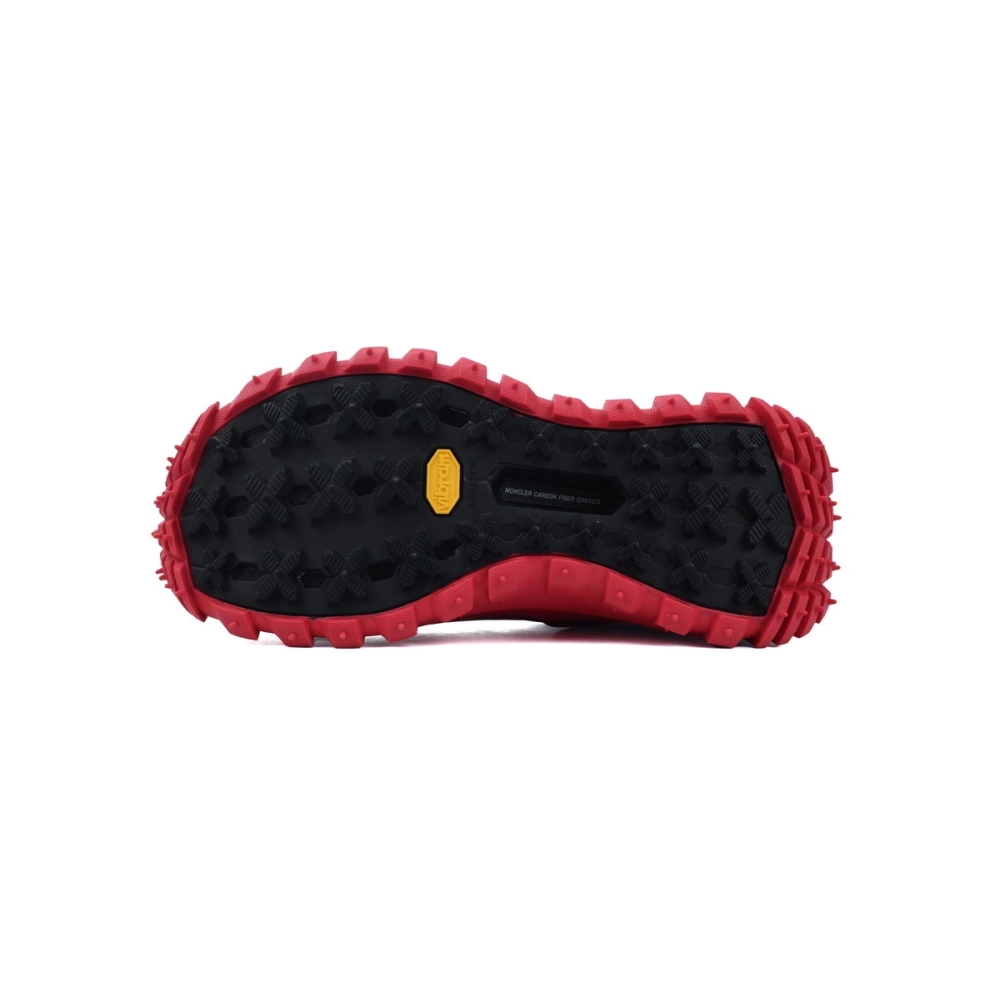 Moncler Trailgrip Knit High Top Sneakers Black Red