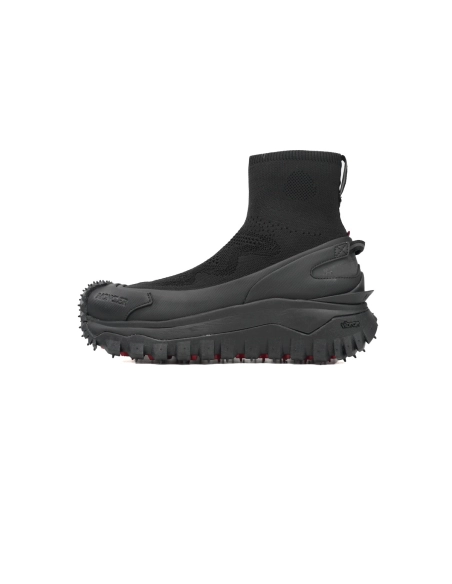 Moncler Trailgrip Knit High Top Sneakers Pure Black