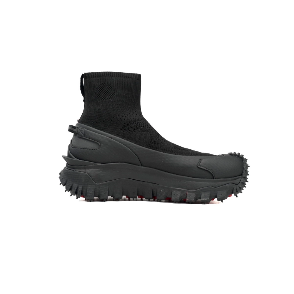 Moncler Trailgrip Knit High Top Sneakers Pure Black