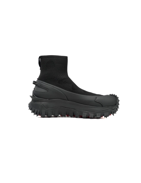 Moncler Trailgrip Knit High Top Sneakers Pure Black