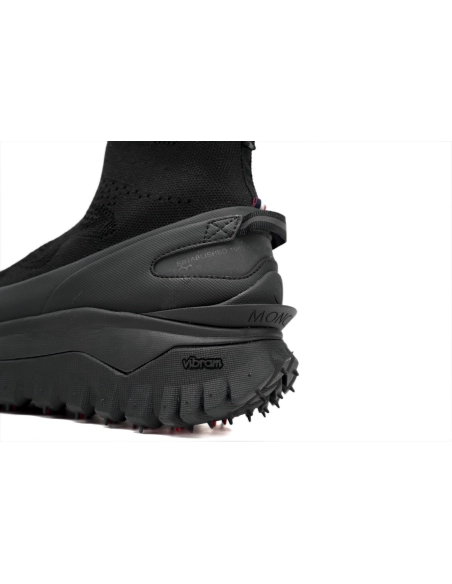 Moncler Trailgrip Knit High Top Sneakers Pure Black