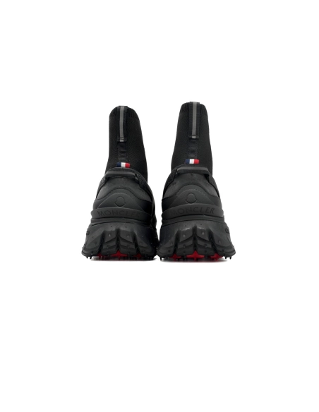 Moncler Trailgrip Knit High Top Sneakers Pure Black
