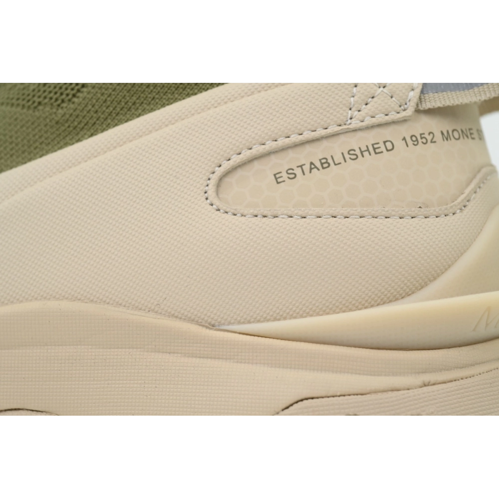 Moncler Trailgrip Knit High Top Sneakers Beige Green
