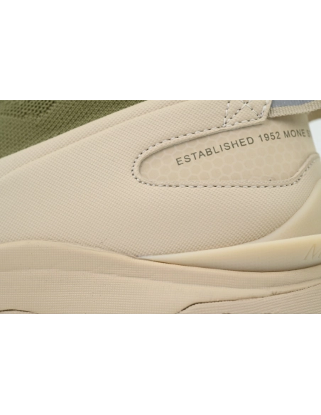 Moncler Trailgrip Knit High Top Sneakers Beige Green