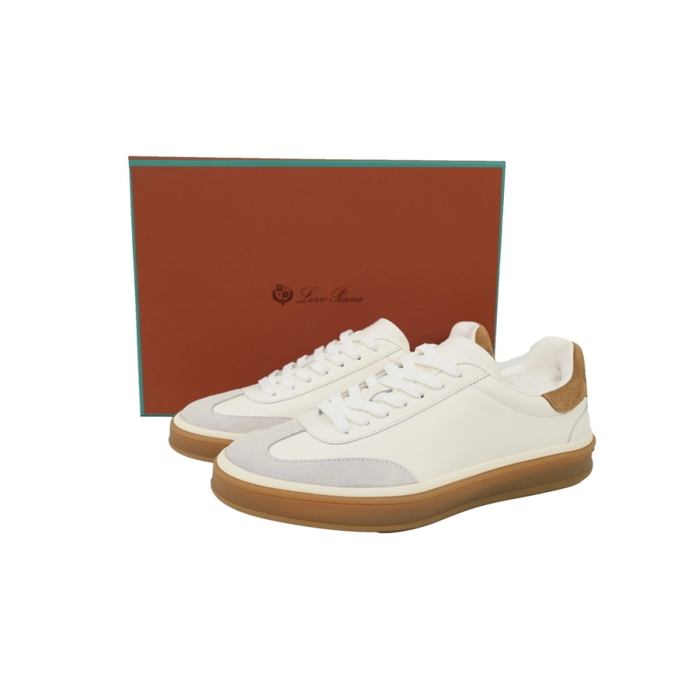 Loro Piana Tennis Walk Sneaker Suede Calf Split Beige