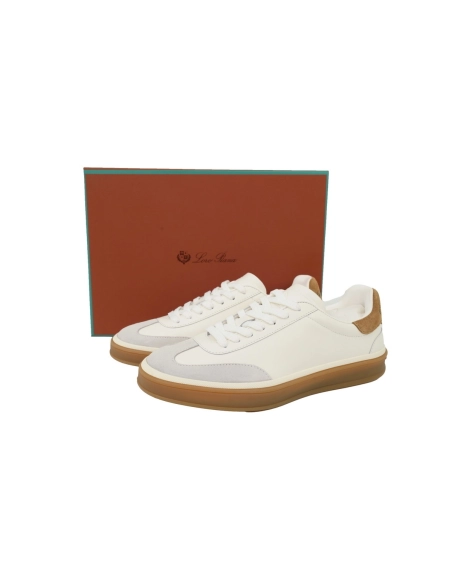 Loro Piana Tennis Walk Sneaker Suede Calf Split Beige