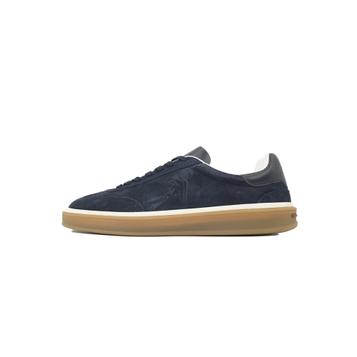 Loro Piana Tennis Walk Sneaker Suede Calf Split Slate Blue