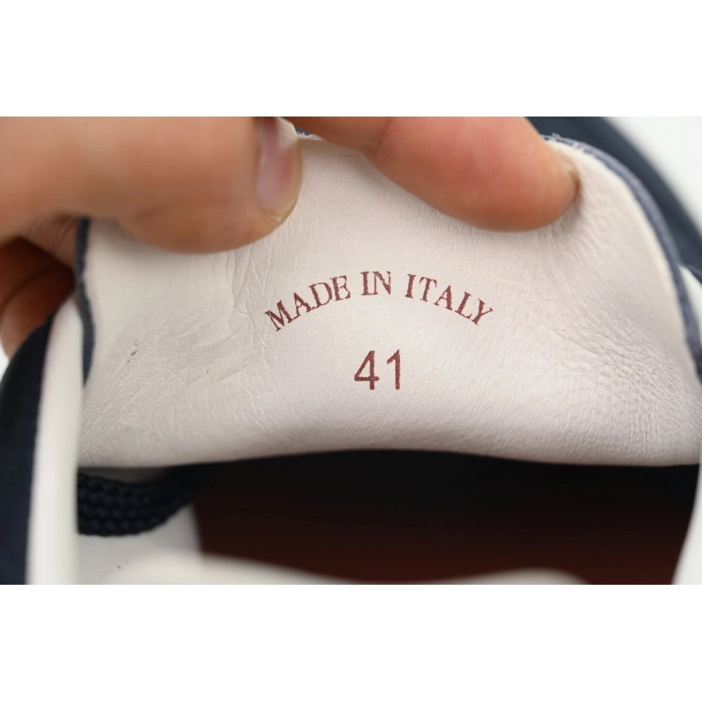 Loro Piana Tennis Walk Sneaker Suede Calf Split Slate Blue