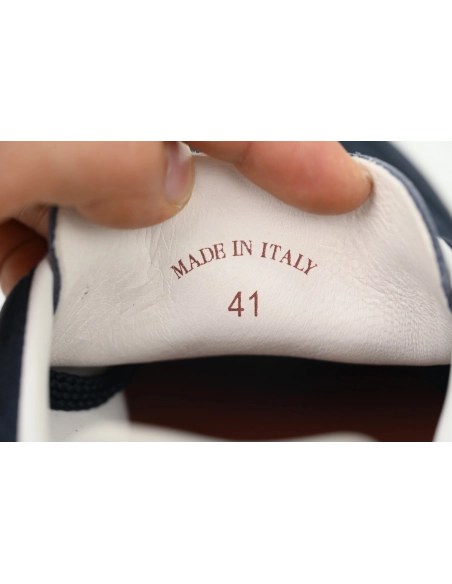 Loro Piana Tennis Walk Sneaker Suede Calf Split Slate Blue