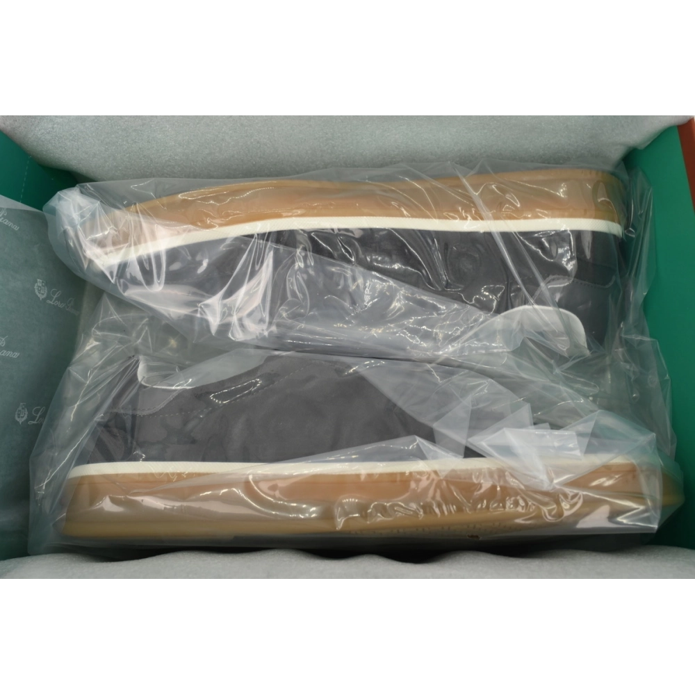 Loro Piana Tennis Walk Sneaker Suede Calf Split Grayish Brown