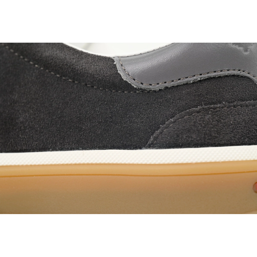 Loro Piana Tennis Walk Sneaker Suede Calf Split Grayish Brown