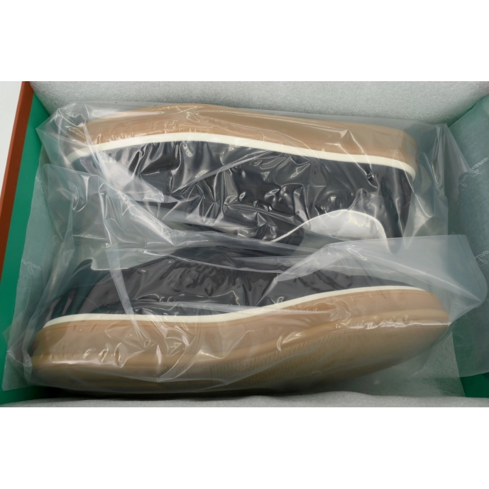 Loro Piana Tennis Walk Sneaker Suede Calf Split Black And Gray