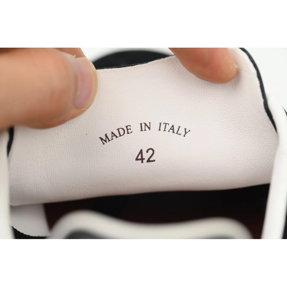 Loro Piana Tennis Walk Sneaker Suede Calf Split Black And Gray