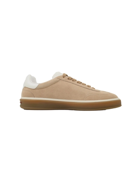 Loro Piana Tennis Walk Sneaker Suede Calf Split Brown And White