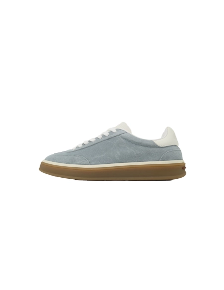 Loro Piana Tennis Walk Sneaker Suede Calf Split Blue And White