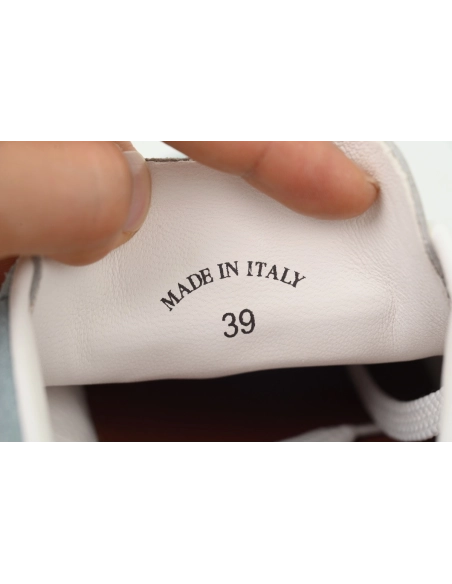 Loro Piana Tennis Walk Sneaker Suede Calf Split Blue And White