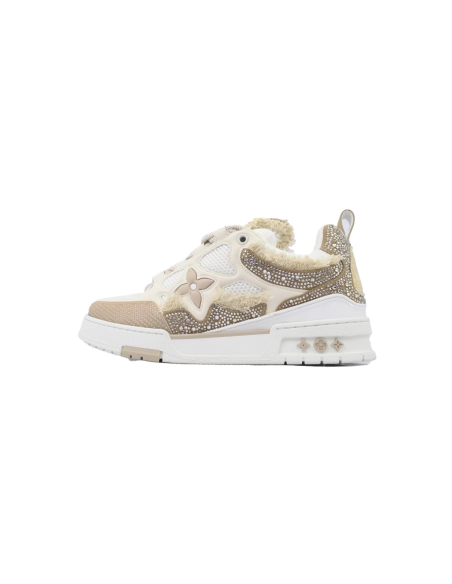 Louis Vuitton LV Skate Sneaker Horse Hair Apricot Diamond
