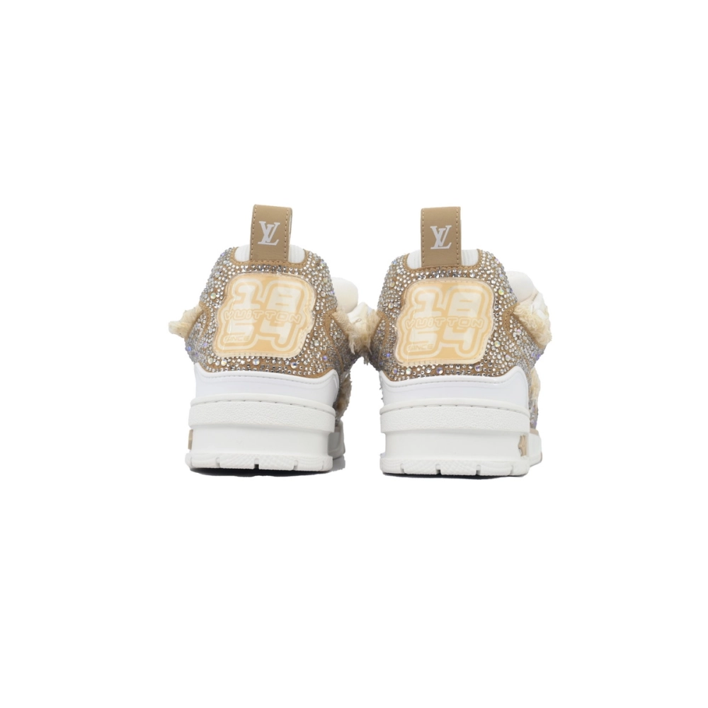Louis Vuitton LV Skate Sneaker Horse Hair Apricot Diamond