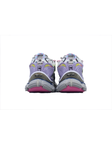 Balenciaga Runner Sneaker Pink Purple And Fluorescent Green 772767 W3RNY 0361