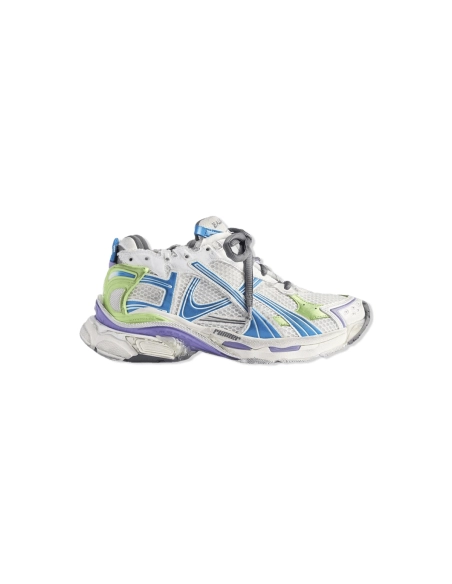 Balenciaga Runner White Blue And Multicolor