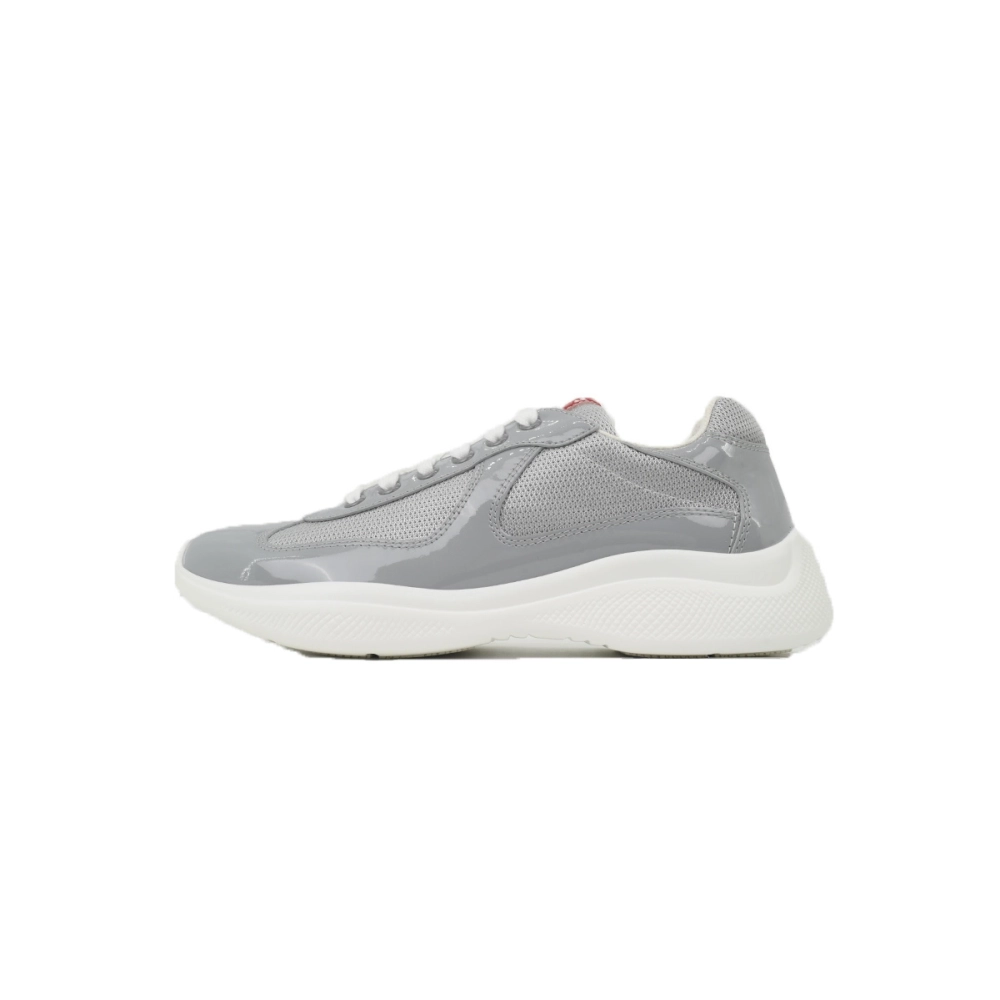 Prada Patent Grey White
