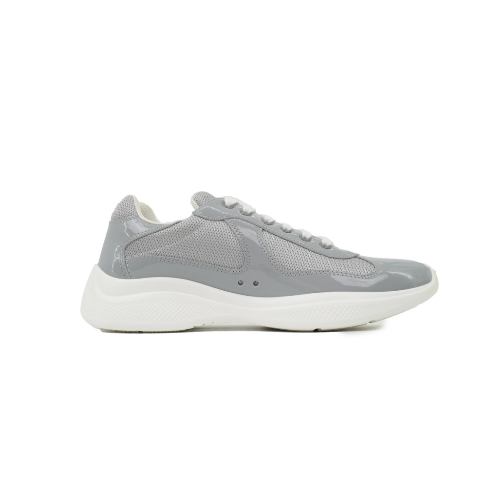 Prada Patent Grey White