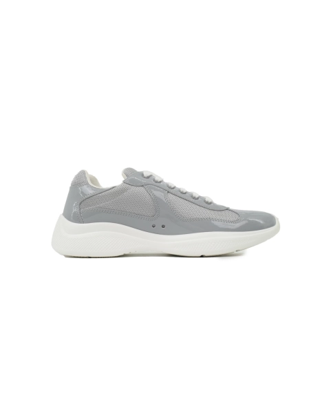 Prada Patent Grey White