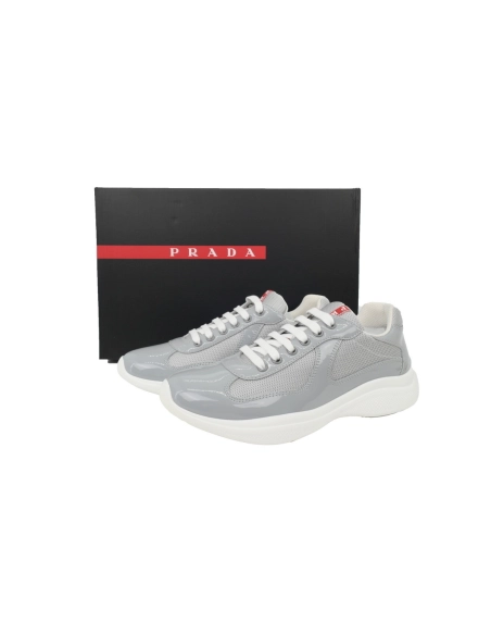 Prada Patent Grey White