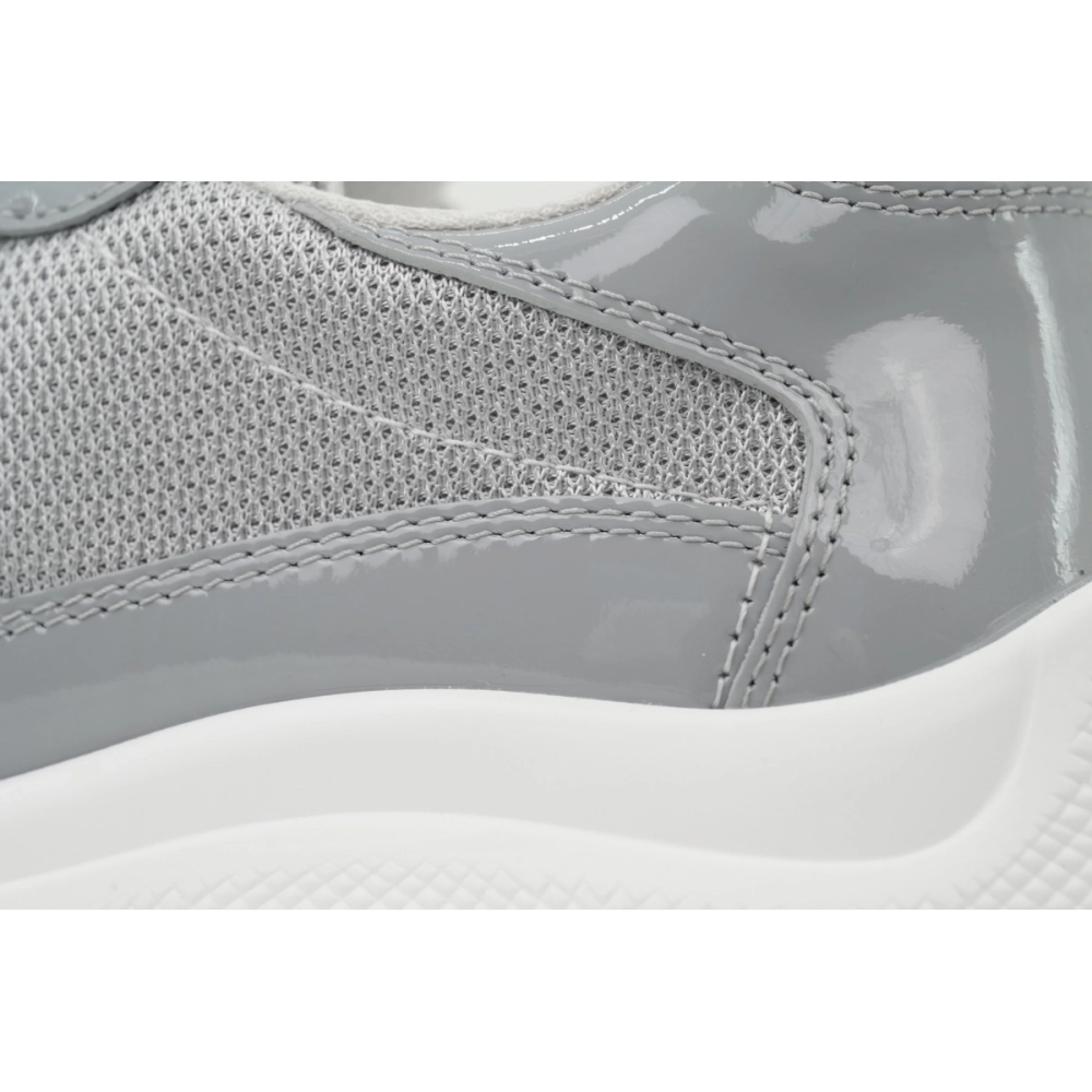 Prada Patent Grey White