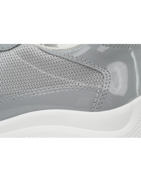 Prada Patent Grey White