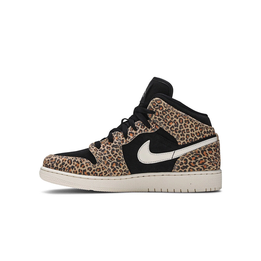 AIR JORDAN 1 MID SE GS LEOPARD BQ6931 021,AIR JORDAN 1 MID,Air Jordan