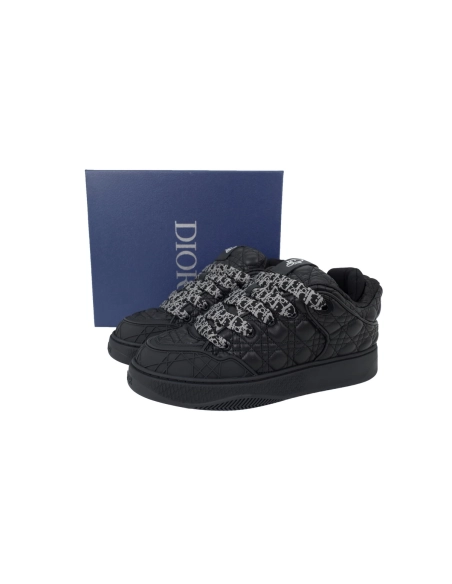 Dior B9S Skater Sneaker Black Quilted Cannage Calfskin