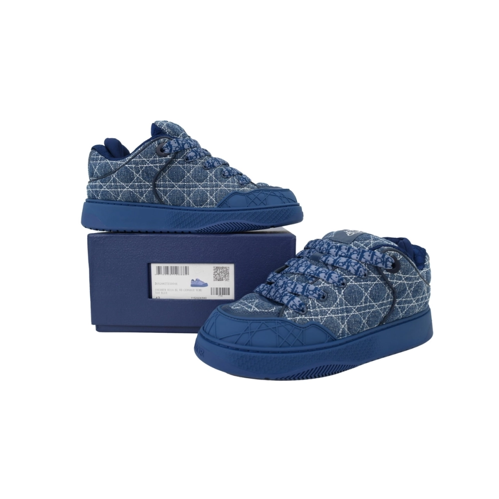 Dior B9S Skater Sneaker Blue Kumo Cannage Denim