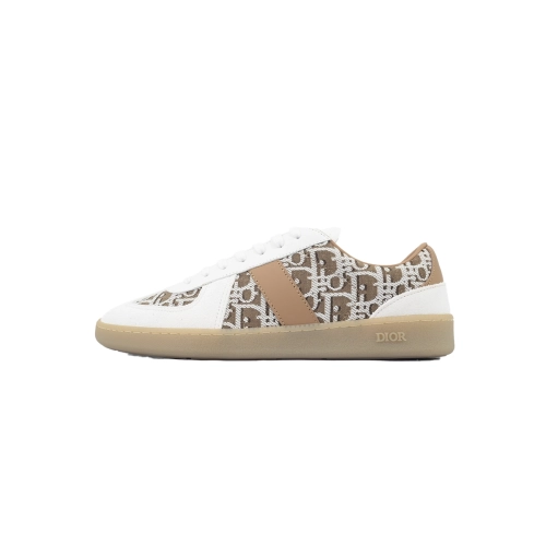 Dior B01 Matchpoint Sneaker White And Brown Print