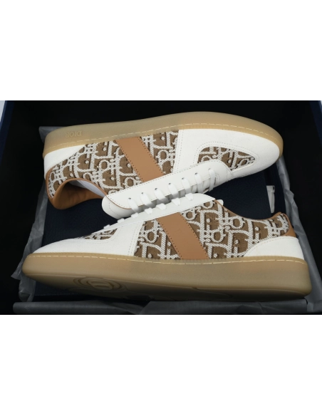 Dior B01 Matchpoint Sneaker White And Brown Print