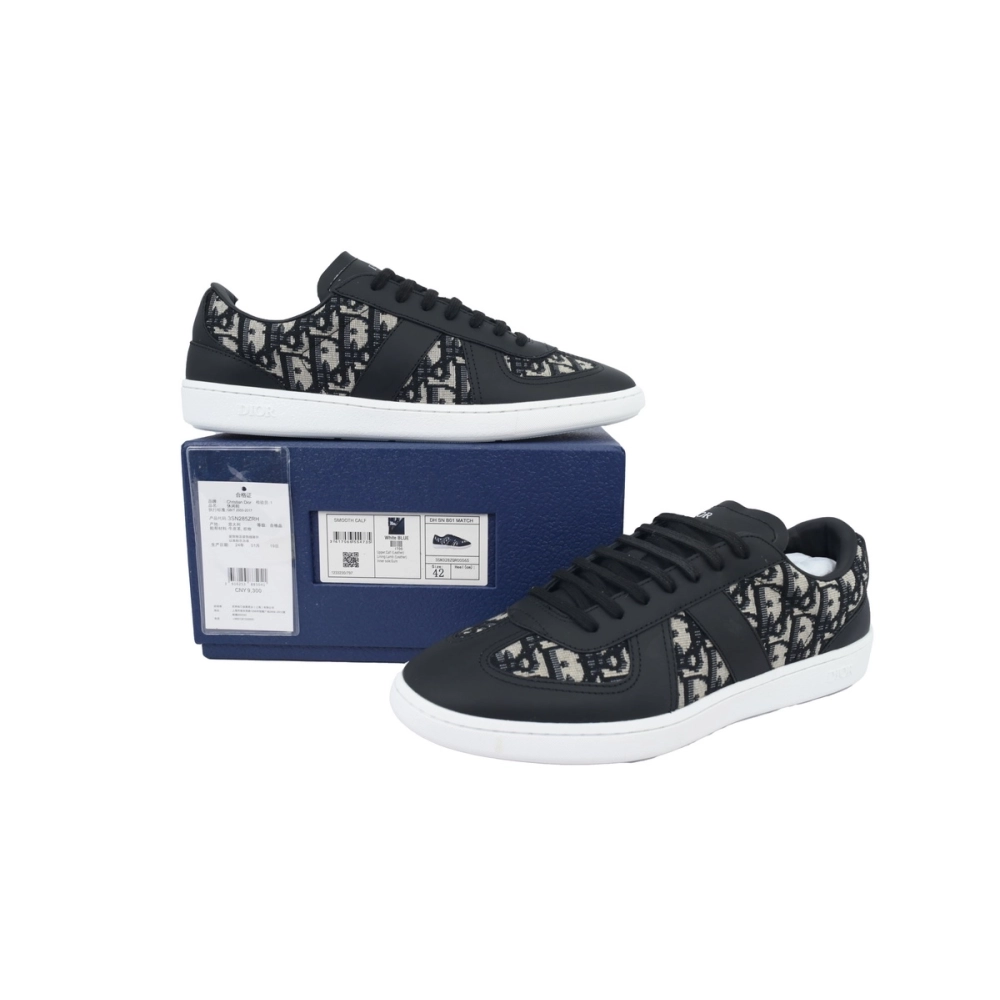 Dior B01 Matchpoint Sneaker White And Black Print