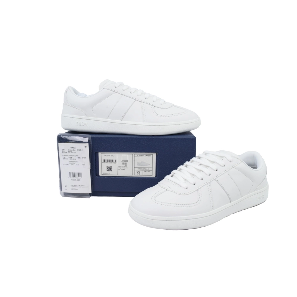 Dior B01 Matchpoint Sneaker White Smooth Calfskin 3SN328ZQR_H000